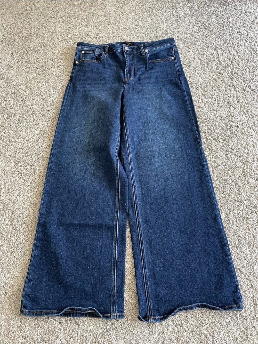 Quince Jeans Womens Size 31 Blue Denim Bella Stretch Relaxed Straight
